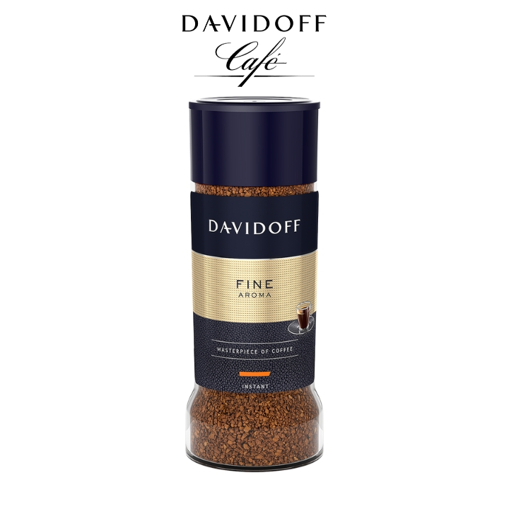 Cafe hoà tan DAVIDOFF, Feine Aroma phảng phất vị chua của hạt Arabica, chứa đựng hương thơm dịu nhẹ rất nồng nàn, 100g