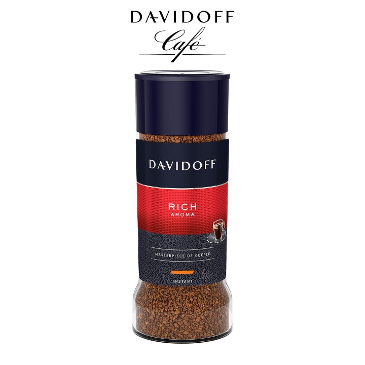 Cafe hoà tan DAVIDOFF, Rich Aroma hương thơm nồng nàn quyến rũ, tạo nên ấn tượng mạnh cho khứu giác và vị giác, 100g