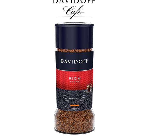 Cafe hoà tan DAVIDOFF, Rich Aroma hương thơm nồng nàn quyến rũ, tạo nên ấn tượng mạnh cho khứu giác và vị giác, 100g