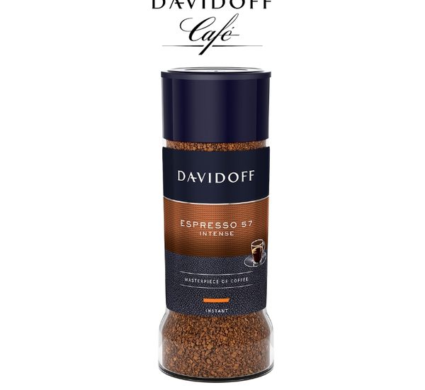 Cafe hoà tan DAVIDOFF Espresso 57, đậm đà hương thơm lôi cuốn, độ sánh vừa phải và vị ít chua, 100g